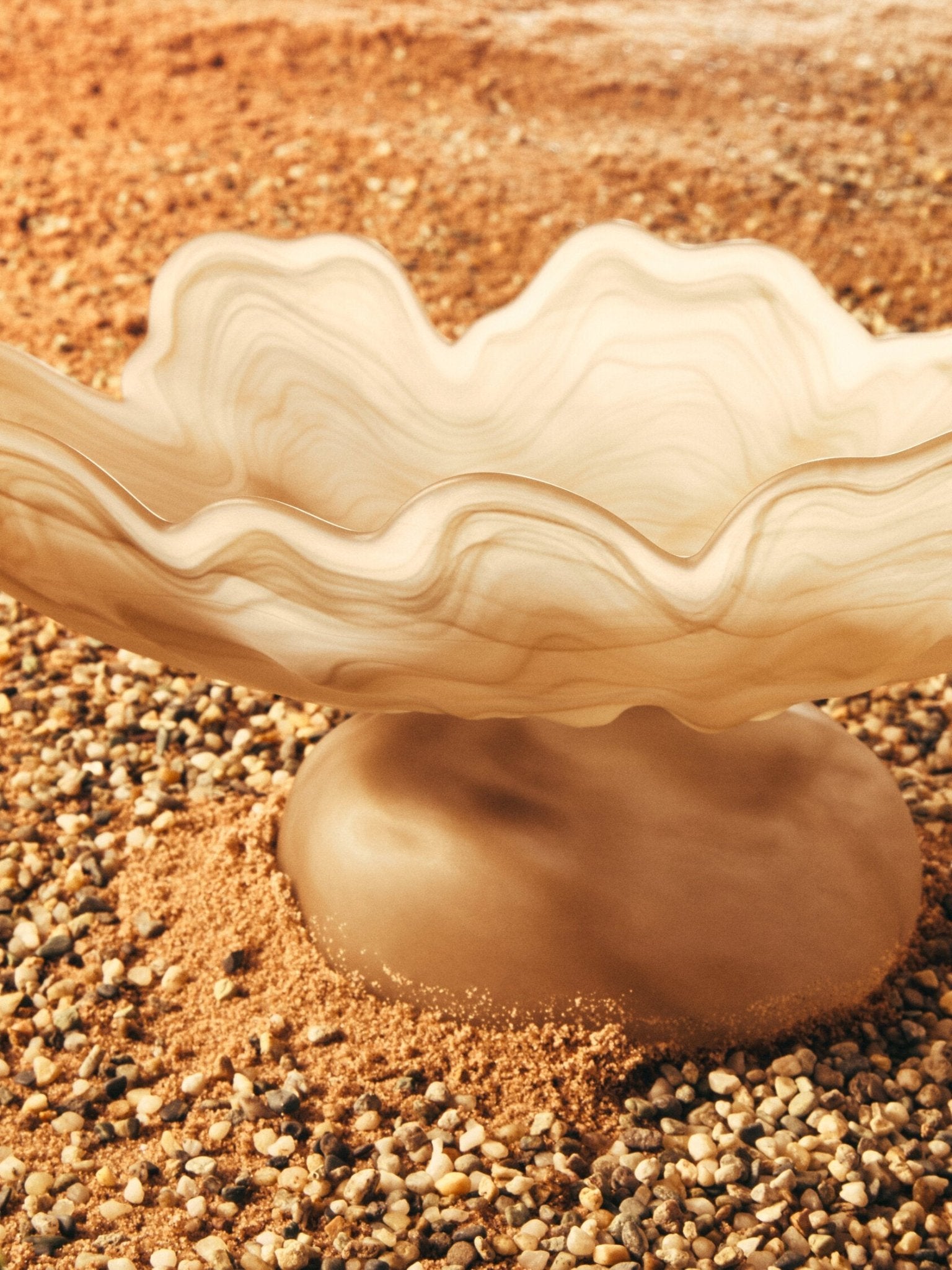 Galene Fluted Natural Glass Pedestal Bowl | Luxury Home Accessories | Heulog Glow