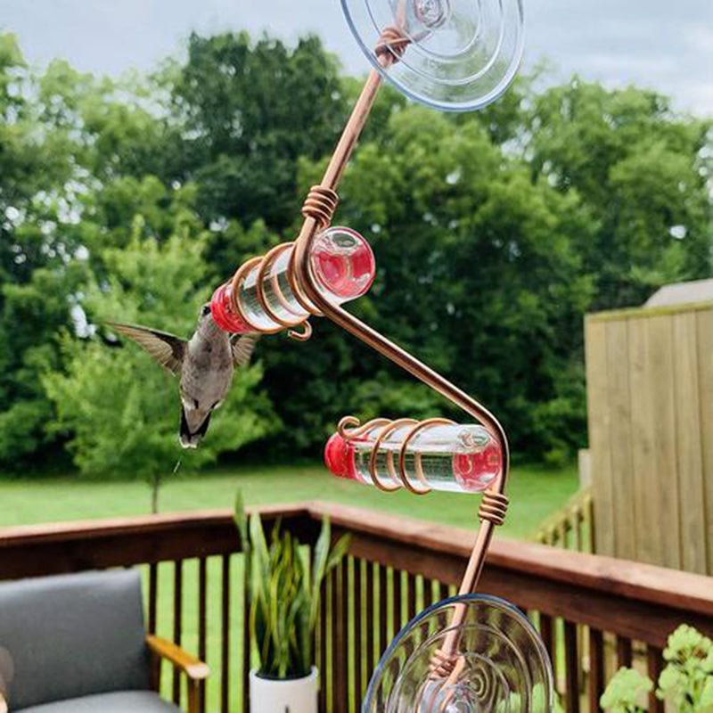 Garden Bird Feeder Supplies Hummingbird Feeder Drinker Suction Cup Easy To Clean Deck Garden Decor Bird Feeders for Wild Birds | Luxury Home Accessories | Heulog Glow