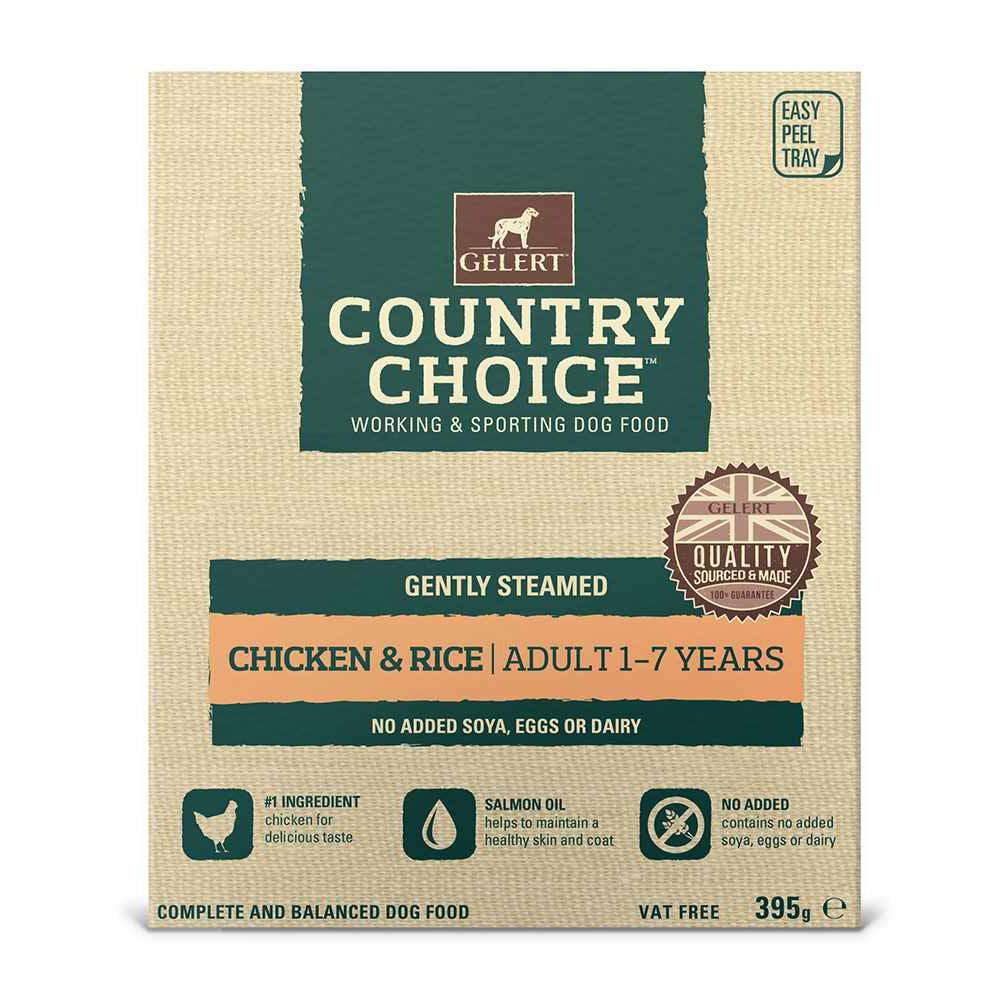 Gelert Country Choice Chicken & Rice Tray Dog Food 10 x 395g | Luxury Home Accessories | Heulog Glow