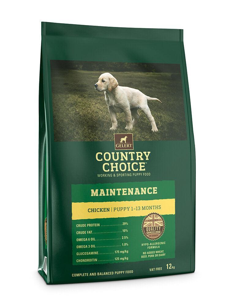 Gelert Country Choice Puppy Maintenance Chicken 12kg VAT FREE | Luxury Home Accessories | Heulog Glow