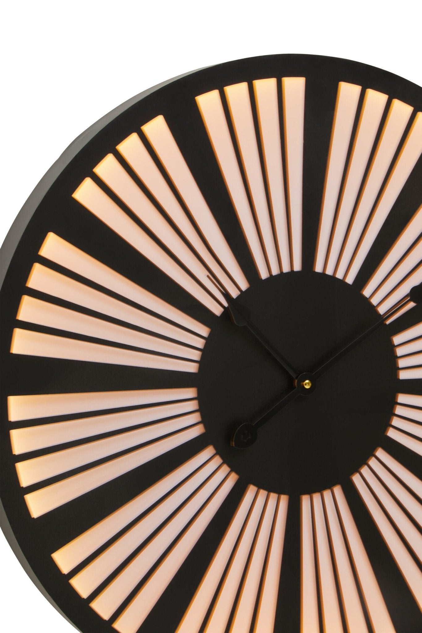 Genova 60cm Dia Small Black and White LED Wall Clock | Luxury Home Accessories | Heulog Glow