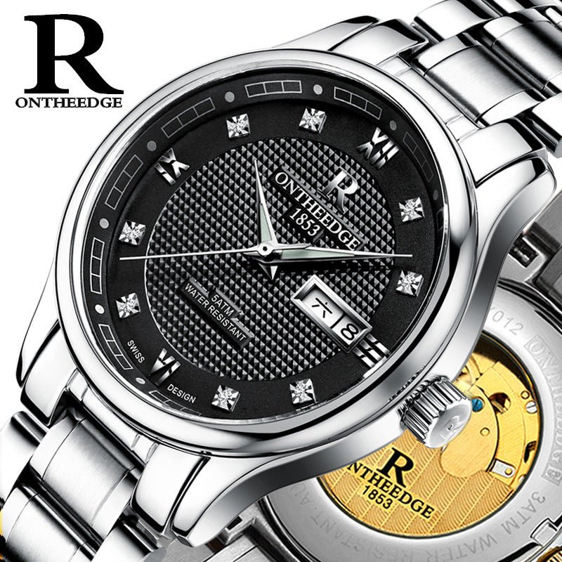 Genuine Rui edge watches men's automatic mechanical watches business men's watch luminous hollow water-proof fine steel | Luxury Home Accessories | Heulog Glow
