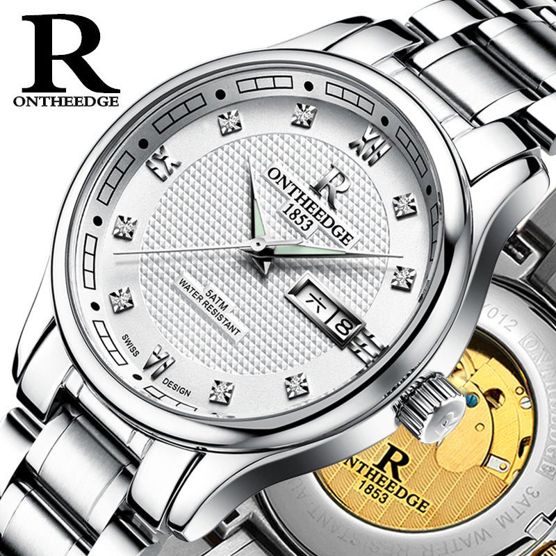 Genuine Rui edge watches men's automatic mechanical watches business men's watch luminous hollow water-proof fine steel | Luxury Home Accessories | Heulog Glow