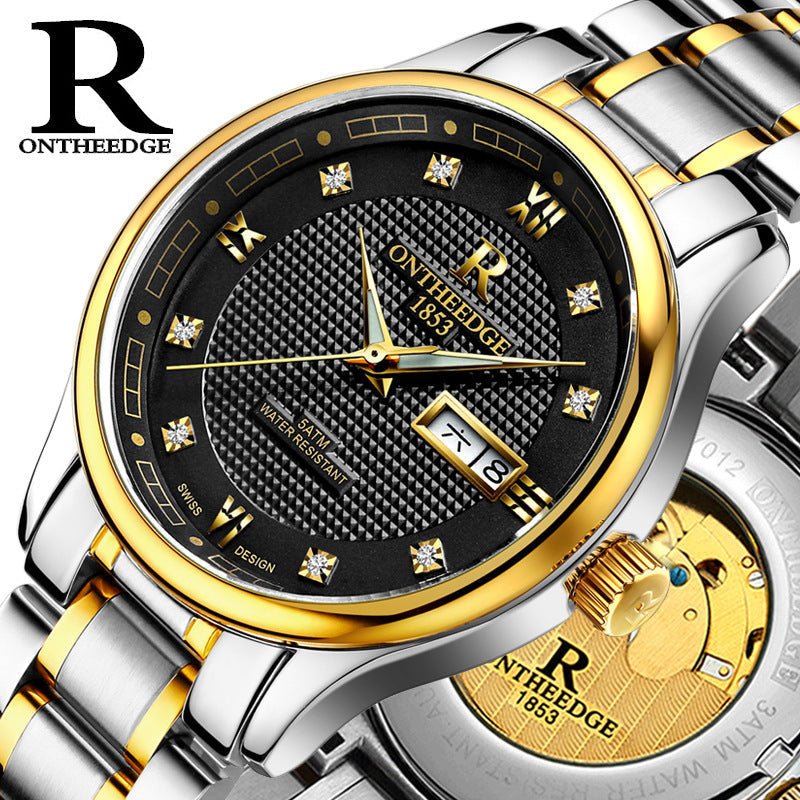 Genuine Rui edge watches men's automatic mechanical watches business men's watch luminous hollow water-proof fine steel | Luxury Home Accessories | Heulog Glow
