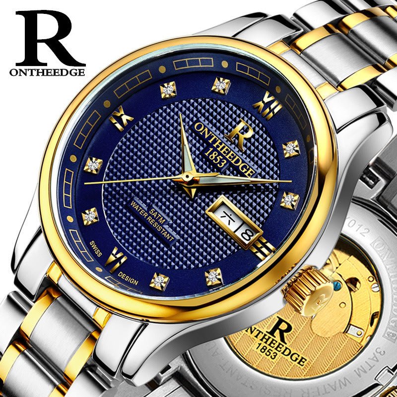 Genuine Rui edge watches men's automatic mechanical watches business men's watch luminous hollow water-proof fine steel | Luxury Home Accessories | Heulog Glow