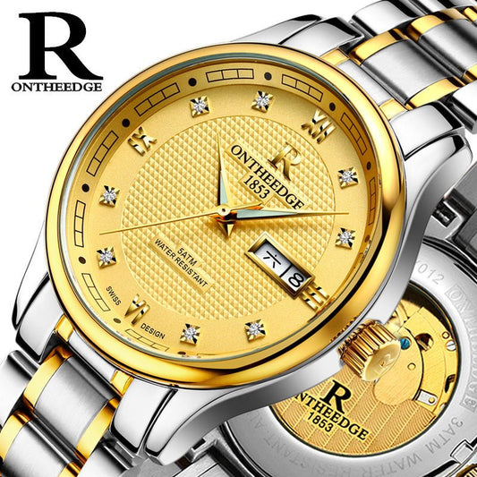 Genuine Rui edge watches men's automatic mechanical watches business men's watch luminous hollow water-proof fine steel | Luxury Home Accessories | Heulog Glow