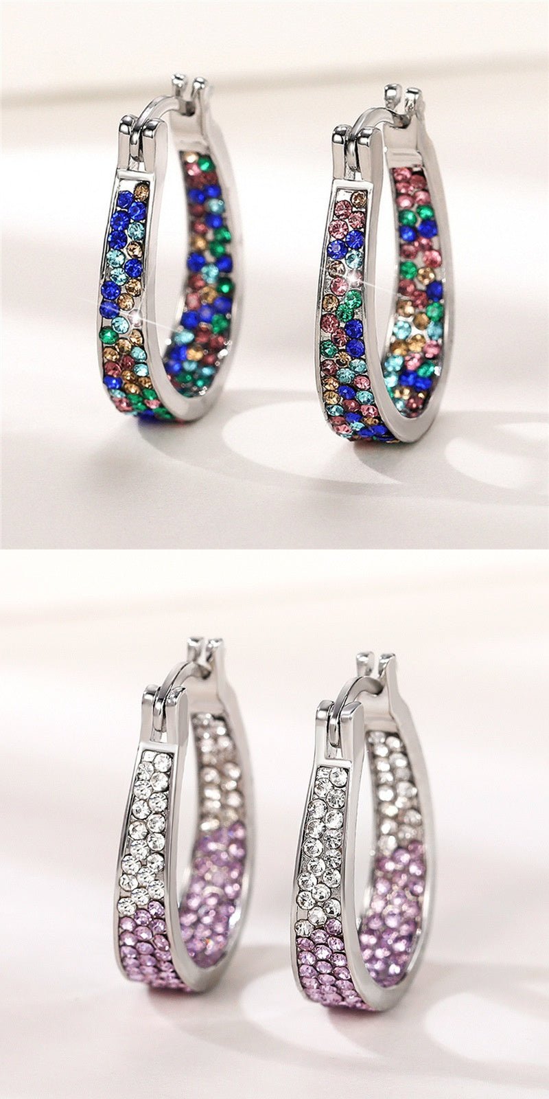 Geometric Diamond Ear Clip Earrings | Luxury Letter Style Women's Jewellery | Luxury Home Accessories | Heulog Glow