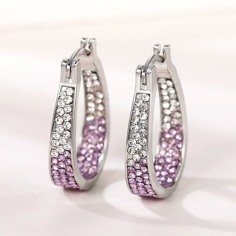 Geometric Diamond Ear Clip Earrings | Luxury Letter Style Women's Jewellery | Luxury Home Accessories | Heulog Glow