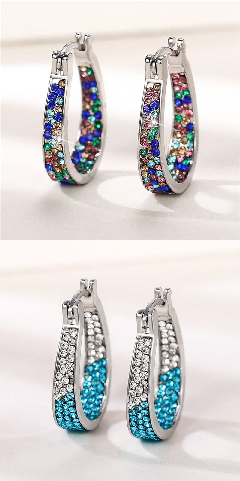 Geometric Diamond Ear Clip Earrings | Luxury Letter Style Women's Jewellery | Luxury Home Accessories | Heulog Glow