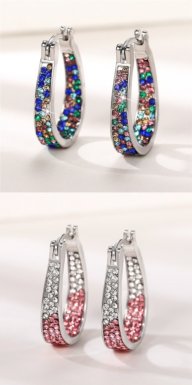 Geometric Diamond Ear Clip Earrings | Luxury Letter Style Women's Jewellery | Luxury Home Accessories | Heulog Glow