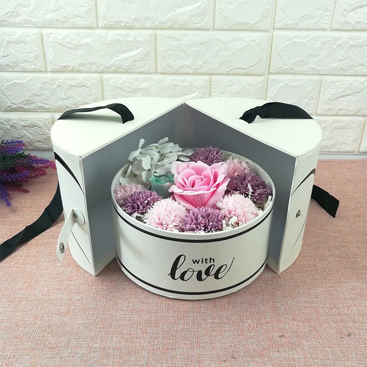 Gift Box Valentine's Day Side Opening Round Paper Gift Box For Holding | Luxury Home Accessories | Heulog Glow