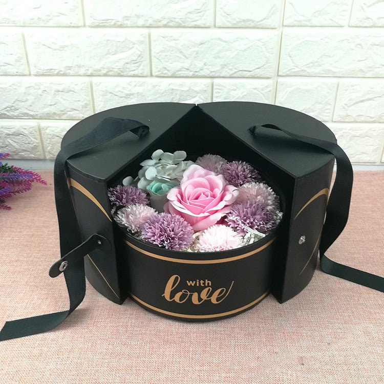 Gift Box Valentine's Day Side Opening Round Paper Gift Box For Holding | Luxury Home Accessories | Heulog Glow