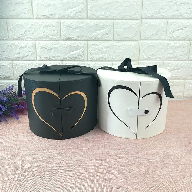 Gift Box Valentine's Day Side Opening Round Paper Gift Box For Holding | Luxury Home Accessories | Heulog Glow