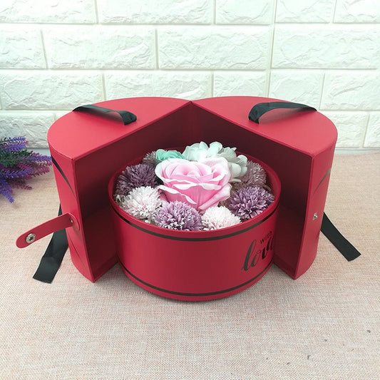 Gift Box Valentine's Day Side Opening Round Paper Gift Box For Holding | Luxury Home Accessories | Heulog Glow