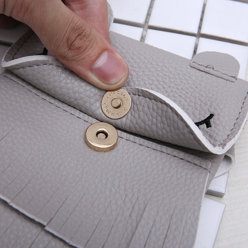Girls change small bag children bags Pu all-match creative Xiekua package small fox tassel bag | Luxury Home Accessories | Heulog Glow