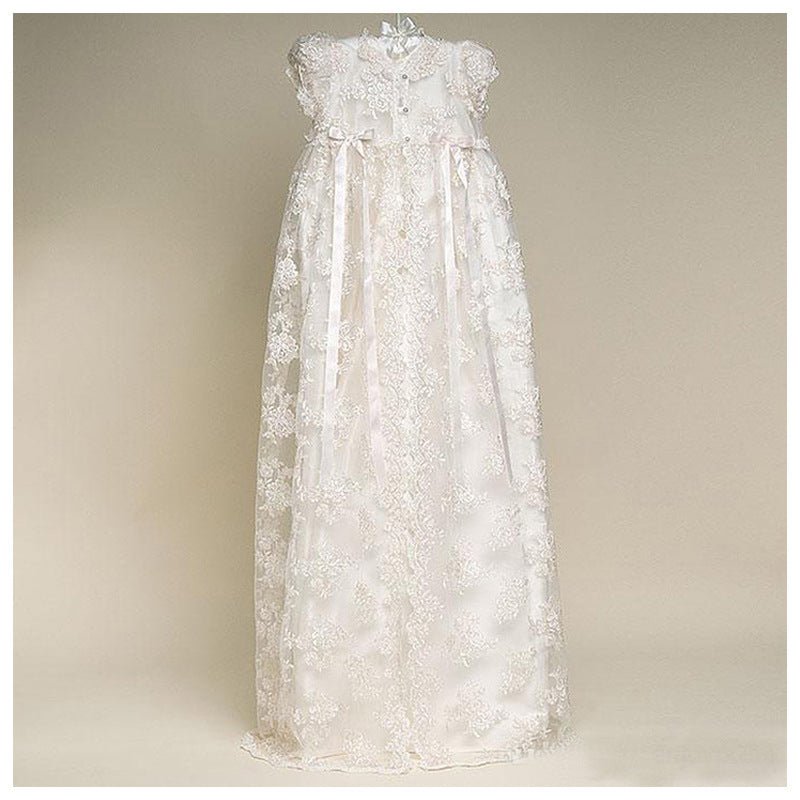 Girls Dress Short-sleeved Lace Embroidered Mesh Dress | Luxury Home Accessories | Heulog Glow