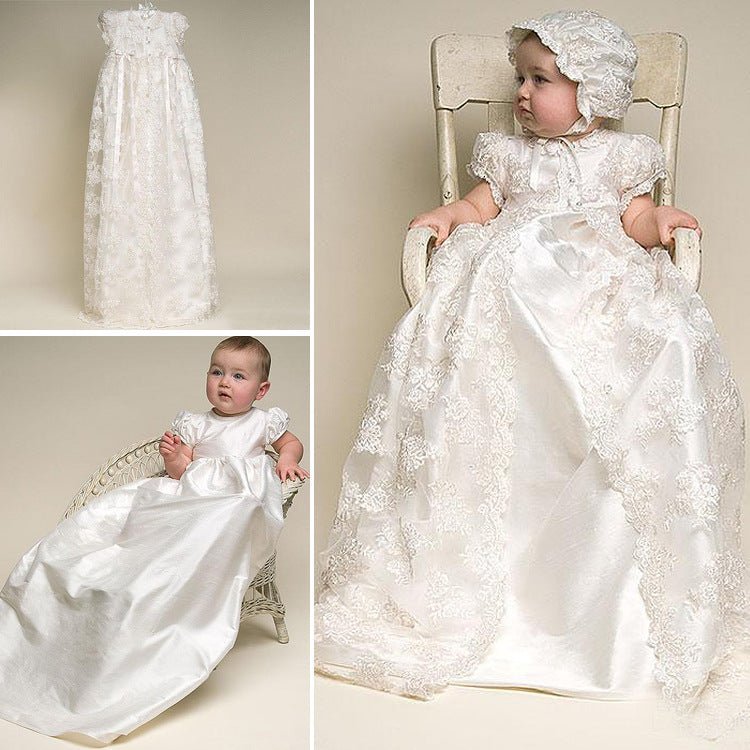 Girls Dress Short-sleeved Lace Embroidered Mesh Dress | Luxury Home Accessories | Heulog Glow
