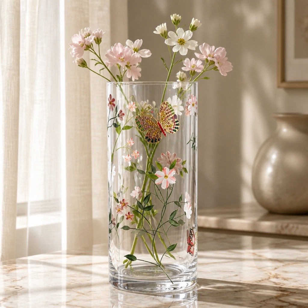 Glass butterfly vase | Luxury Home Accessories | Heulog Glow