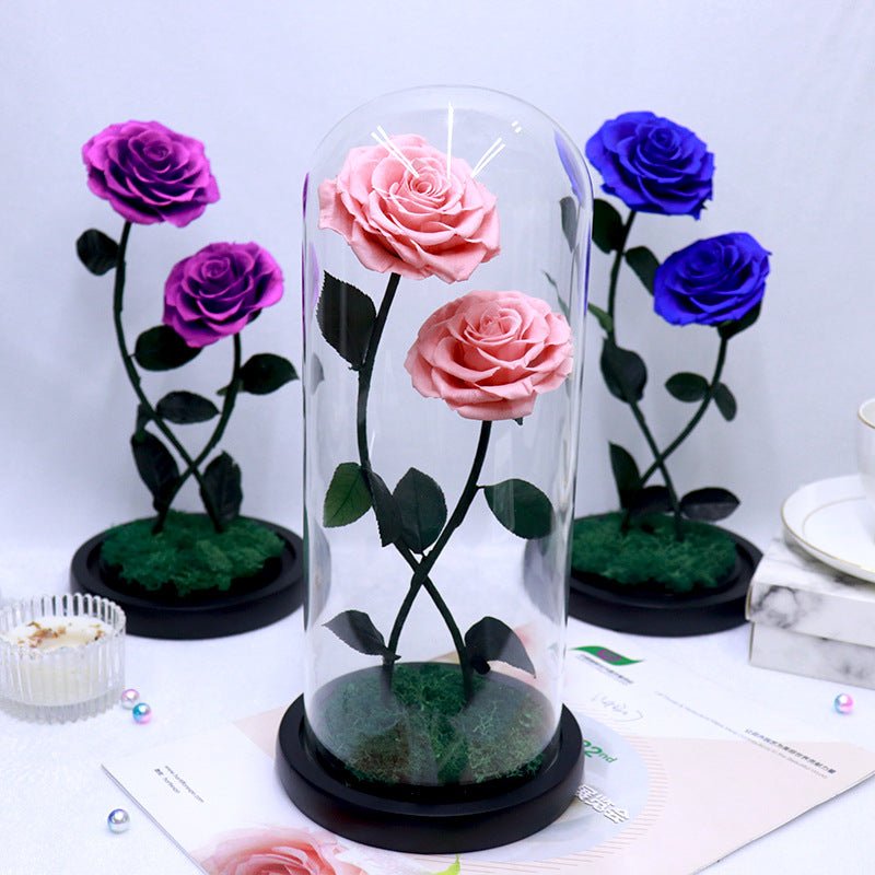 Glass Cover Rose Valentine's Day Christmas Gift | Luxury Home Accessories | Heulog Glow