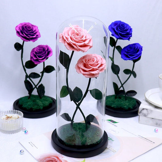Glass Cover Rose Valentine's Day Christmas Gift | Luxury Home Accessories | Heulog Glow