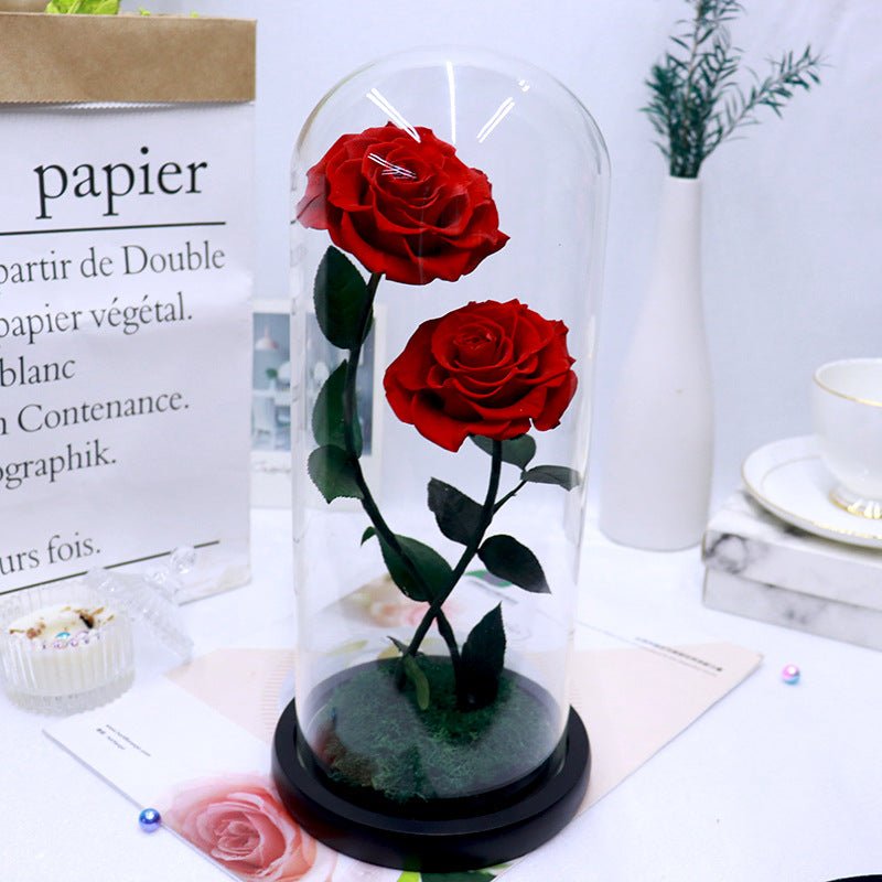Glass Cover Rose Valentine's Day Christmas Gift | Luxury Home Accessories | Heulog Glow