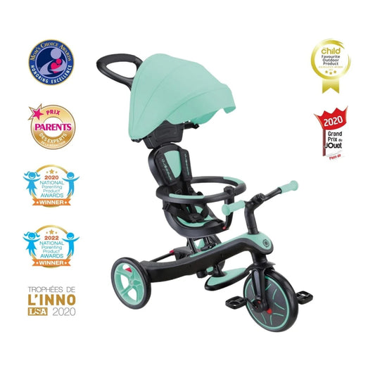 Globber Explorer Trike 4 in 1 - Mint | Luxury Home Accessories | Heulog Glow
