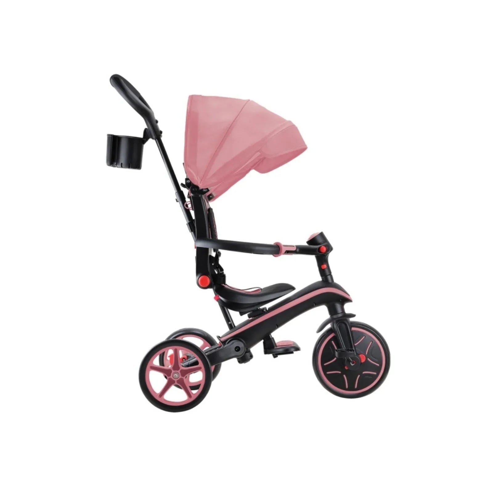 Globber Explorer Trike Foldable 4 in 1 - Deep Pastel Pink | Luxury Home Accessories | Heulog Glow