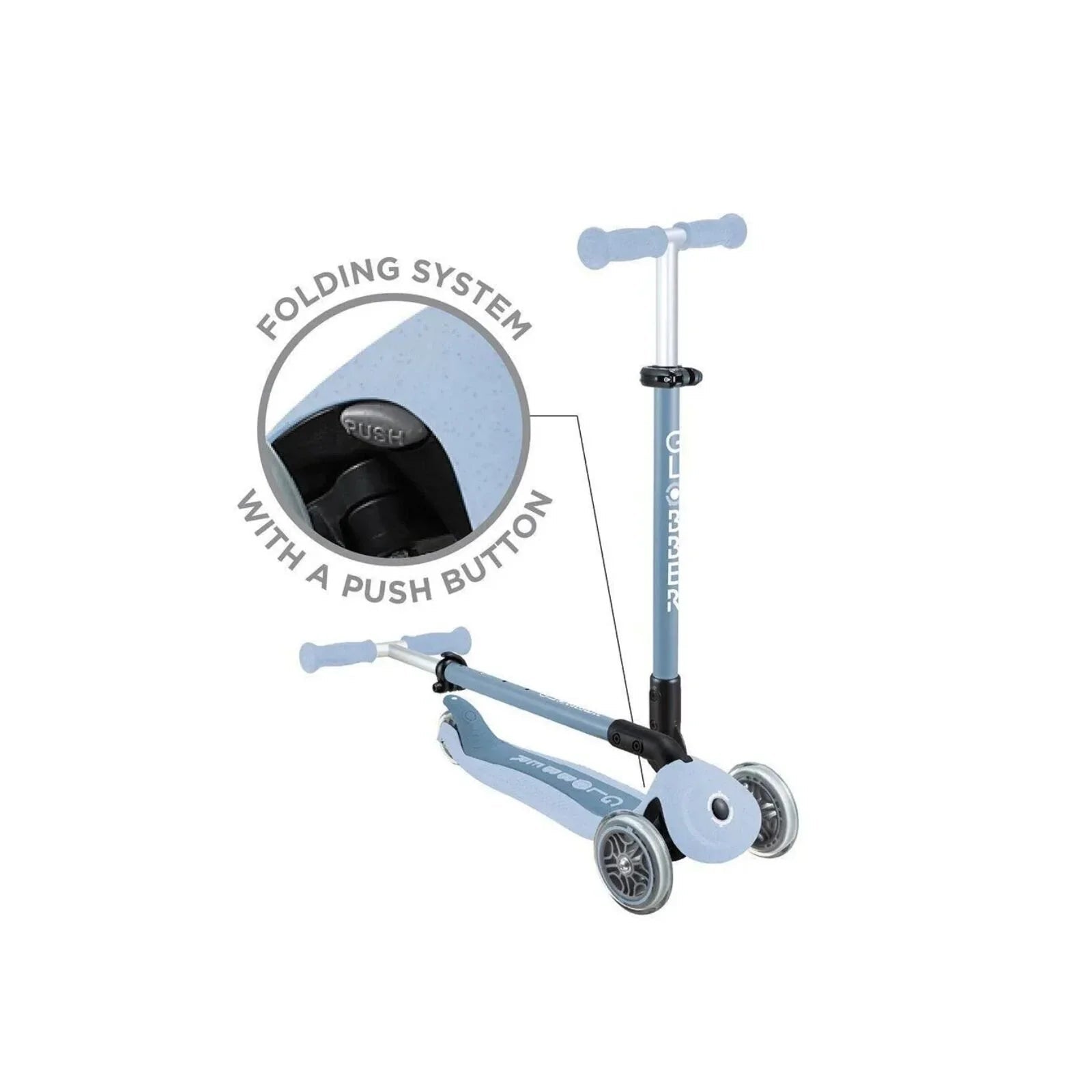 Globber Go Up Active Lights Eco Scooter - Blueberry | Luxury Home Accessories | Heulog Glow