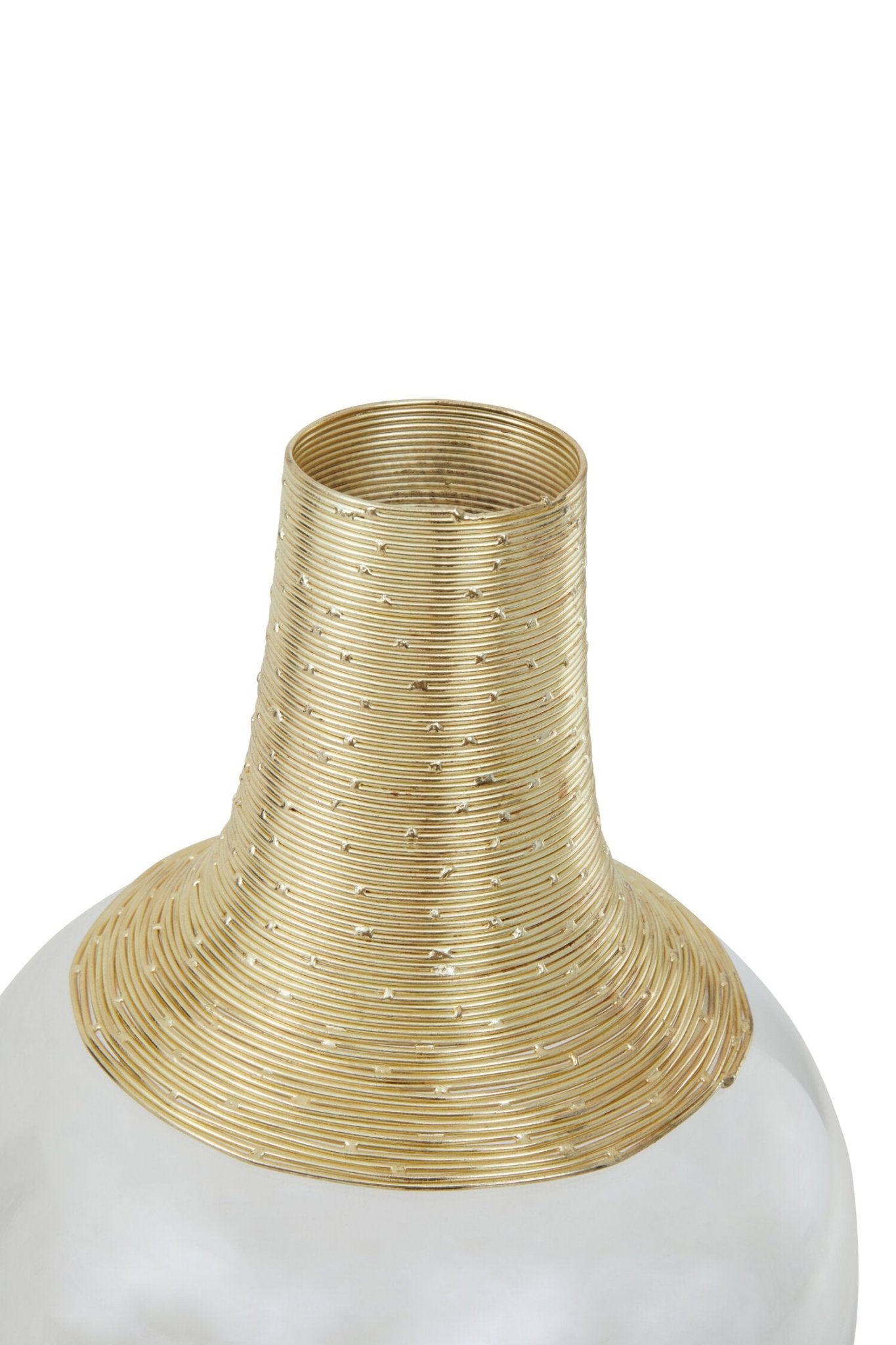 Glynn Glass And Gold Large Vase | Luxury Home Accessories | Heulog Glow
