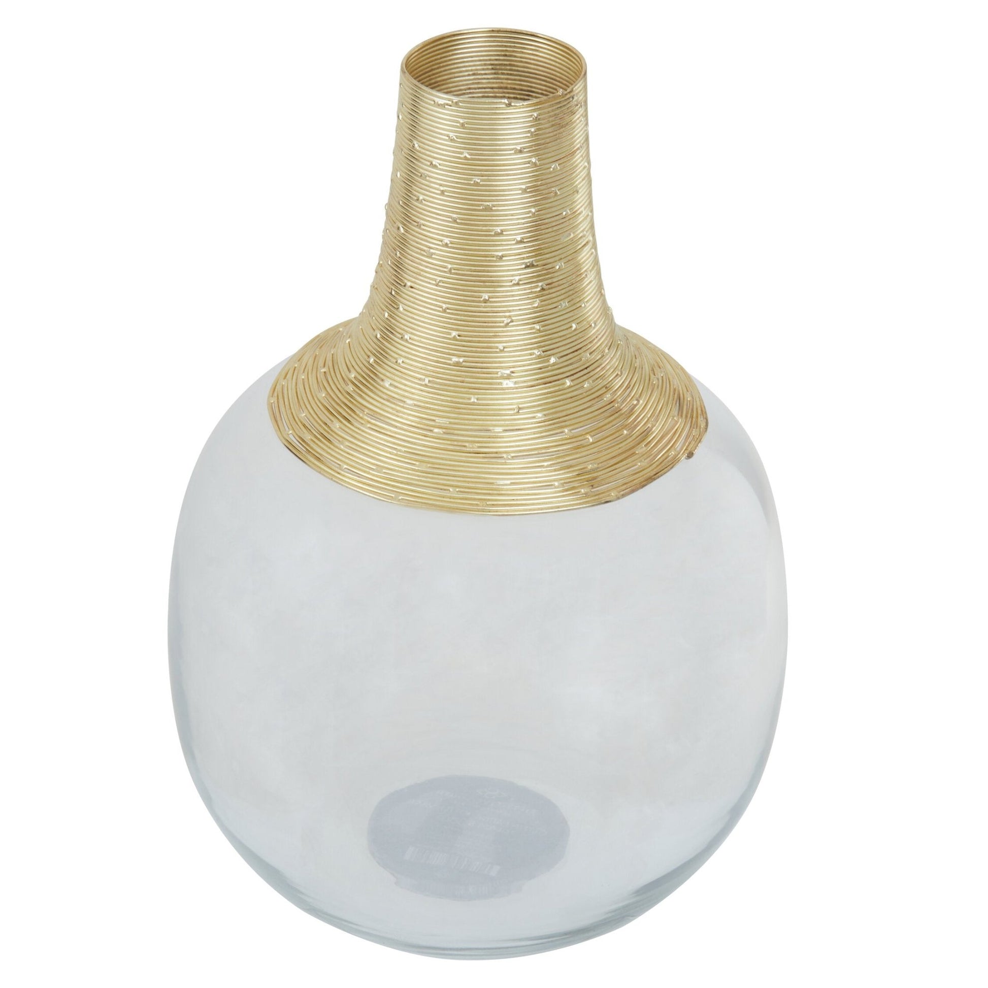 Glynn Glass And Gold Large Vase | Luxury Home Accessories | Heulog Glow