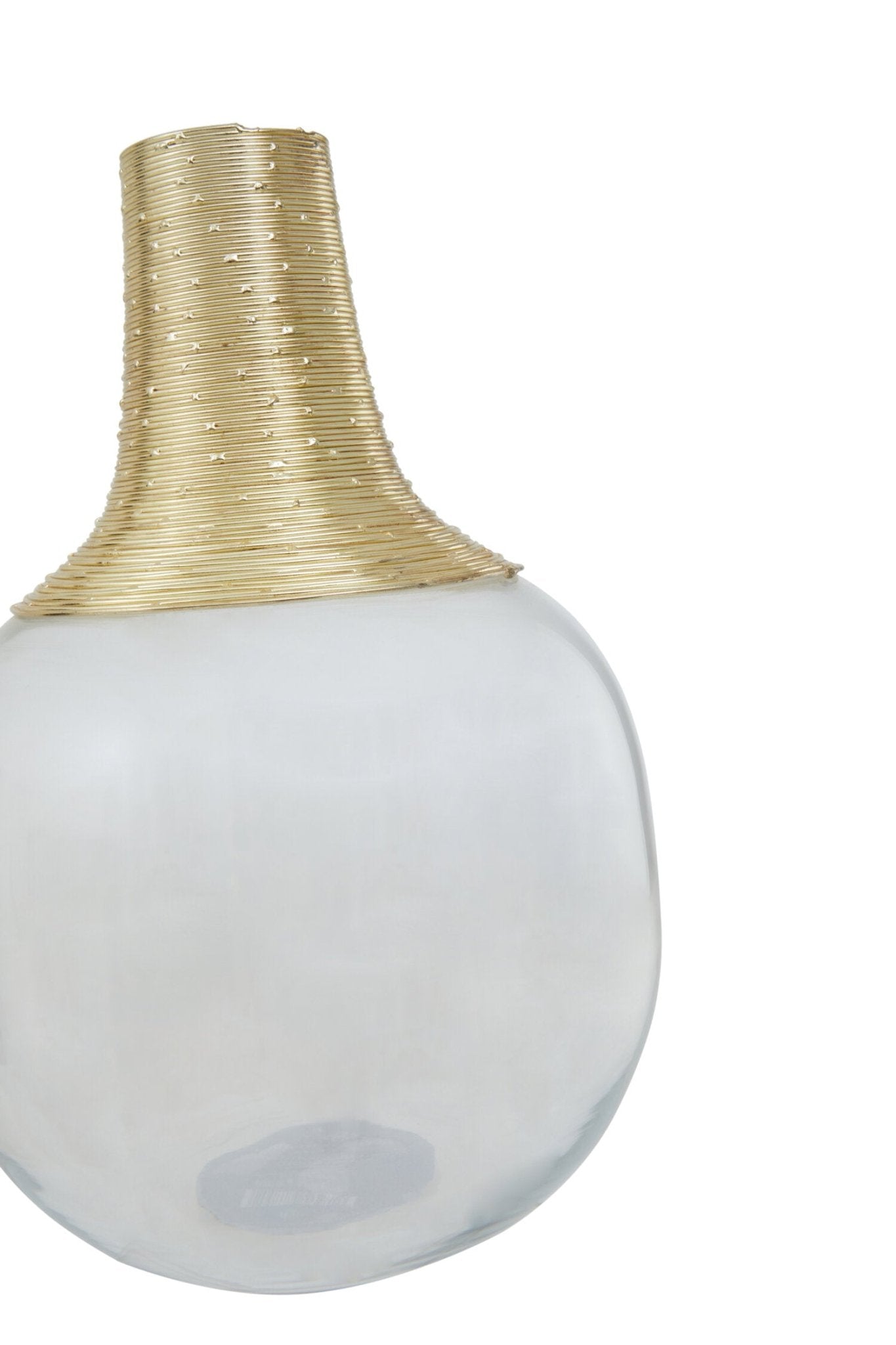 Glynn Glass And Gold Large Vase | Luxury Home Accessories | Heulog Glow