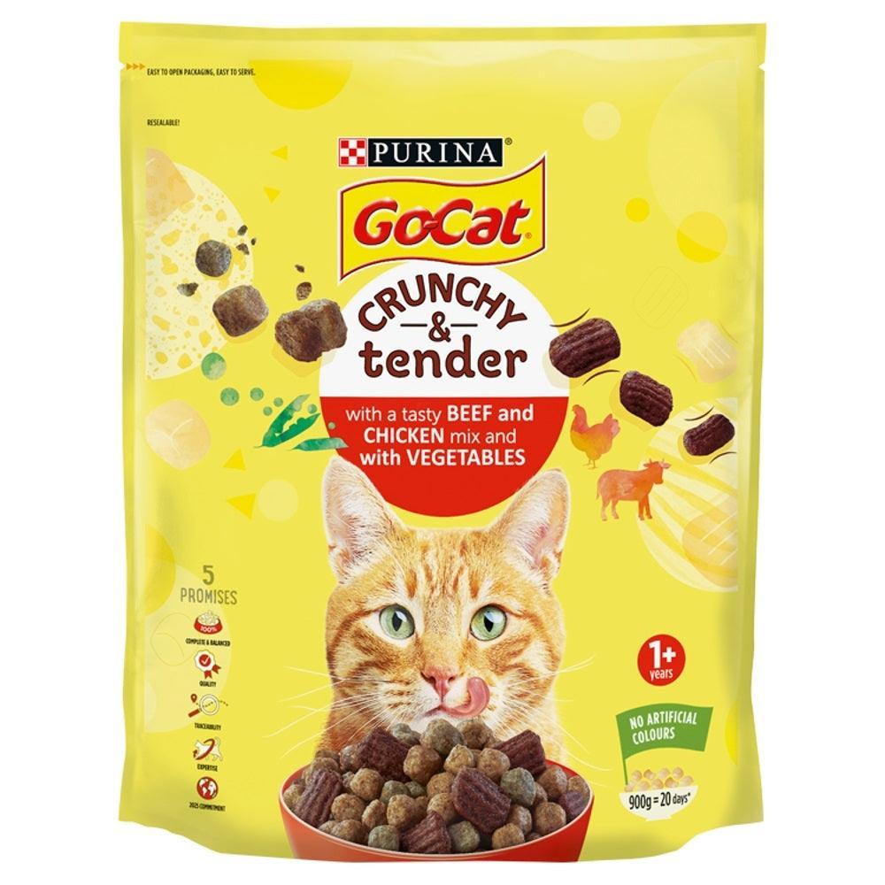 Go-Cat Crunchy & Tender Beef, Chicken & Veg 900g | Luxury Home Accessories | Heulog Glow