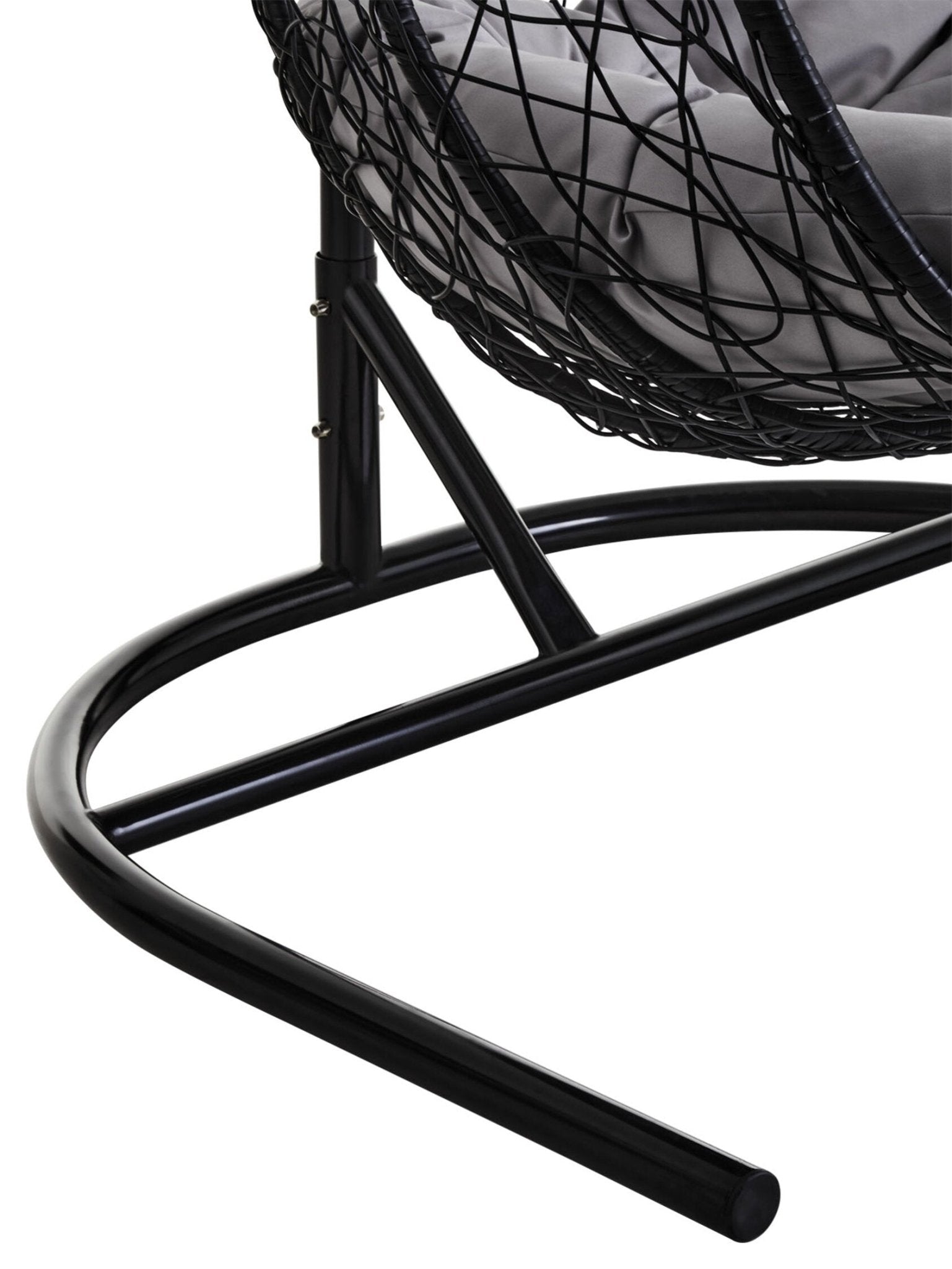 Goa Black Rattan Effect Double Hanging Chair | Luxury Home Accessories | Heulog Glow