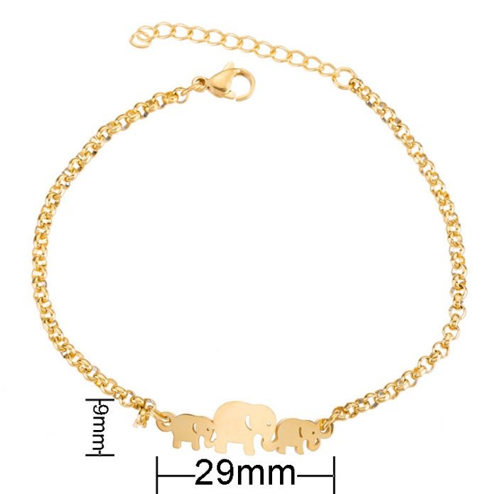 Gold Color Charms Bracelet Femme Stainless Steel Women Jewelry Lucky Origami Elephant Bracelets Friendship Gifts | Luxury Home Accessories | Heulog Glow