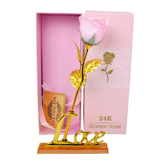 Gold Foil Rose Creative Valentine's Day Gift | Luxury Home Accessories | Heulog Glow