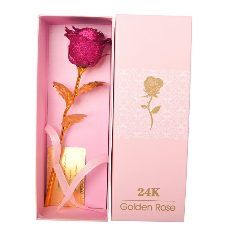 Gold Foil Rose Creative Valentine's Day Gift | Luxury Home Accessories | Heulog Glow