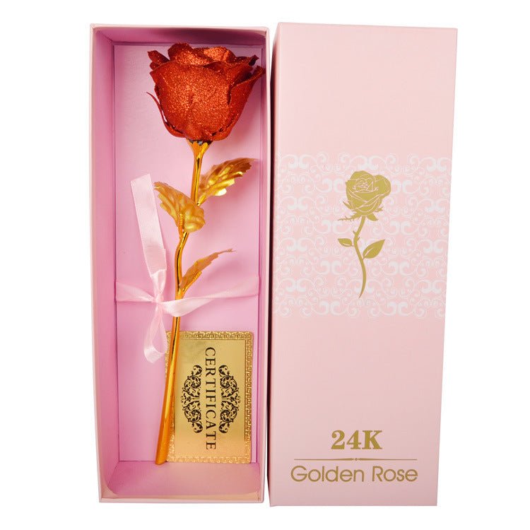 Gold Foil Rose Creative Valentine's Day Gift | Luxury Home Accessories | Heulog Glow
