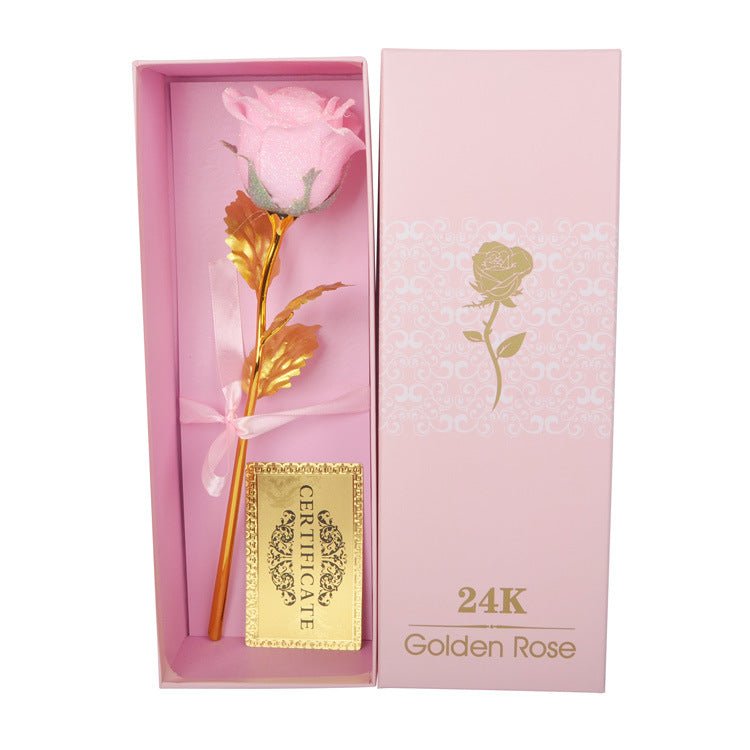 Gold Foil Rose Creative Valentine's Day Gift | Luxury Home Accessories | Heulog Glow