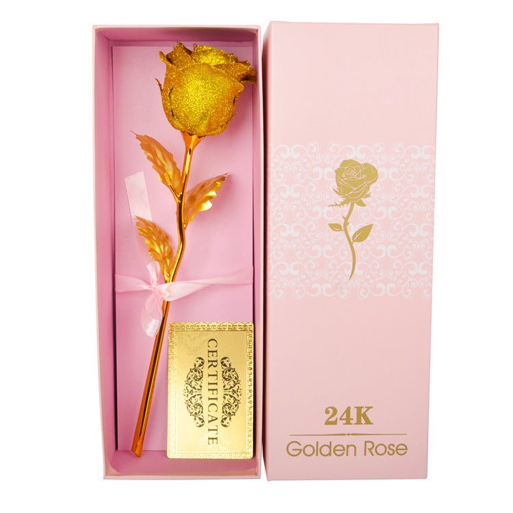Gold Foil Rose Creative Valentine's Day Gift | Luxury Home Accessories | Heulog Glow