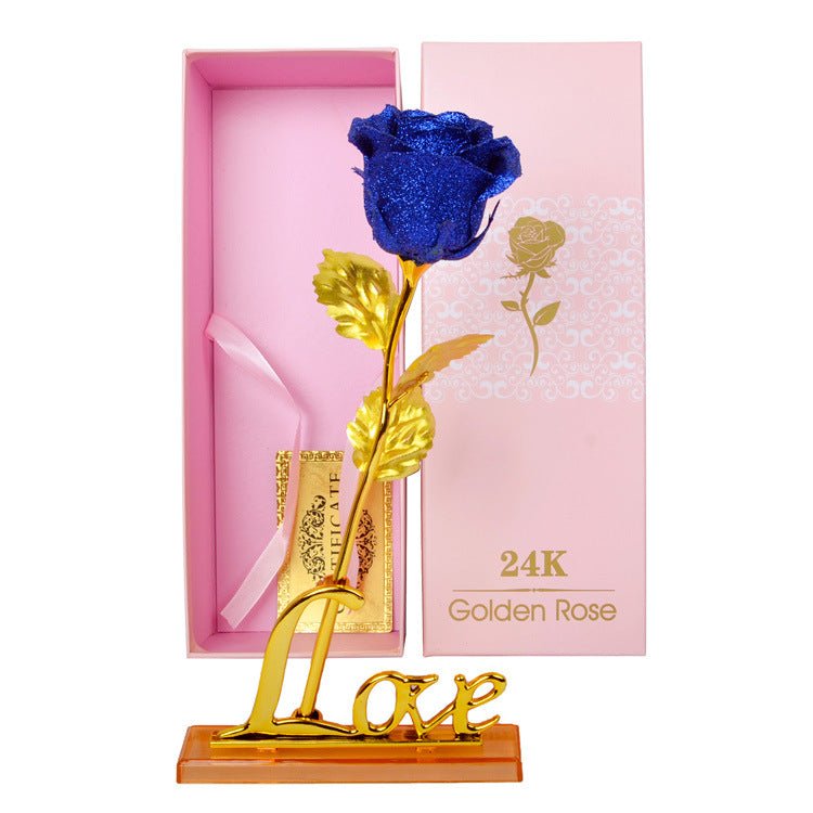 Gold Foil Rose Creative Valentine's Day Gift | Luxury Home Accessories | Heulog Glow