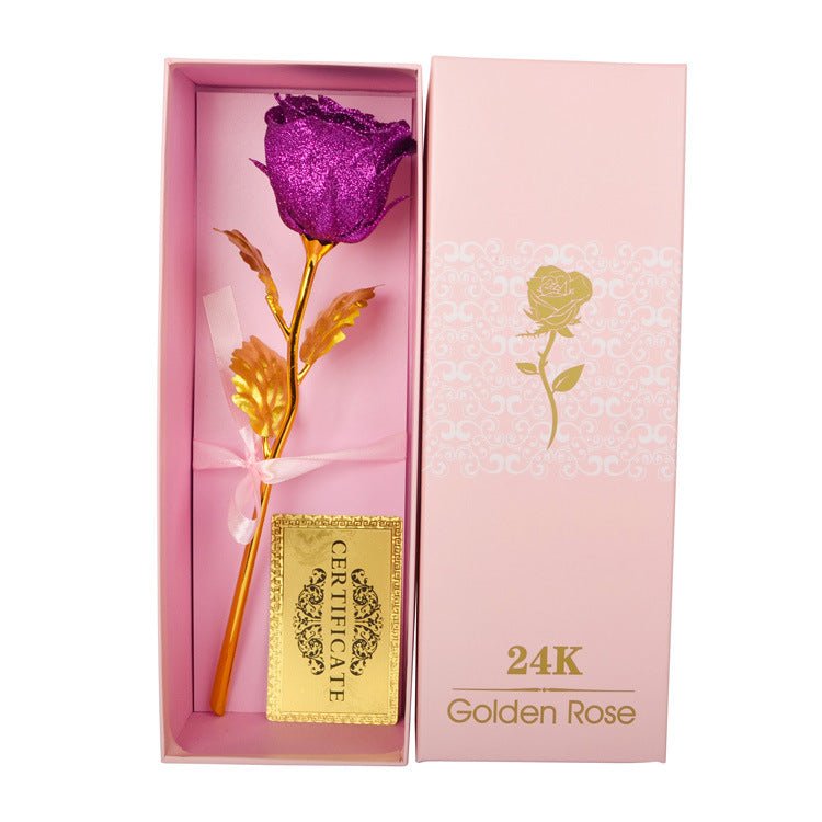 Gold Foil Rose Creative Valentine's Day Gift | Luxury Home Accessories | Heulog Glow
