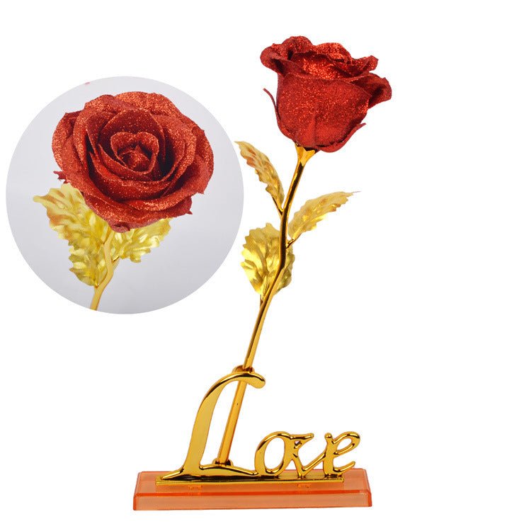 Gold Foil Rose Creative Valentine's Day Gift | Luxury Home Accessories | Heulog Glow