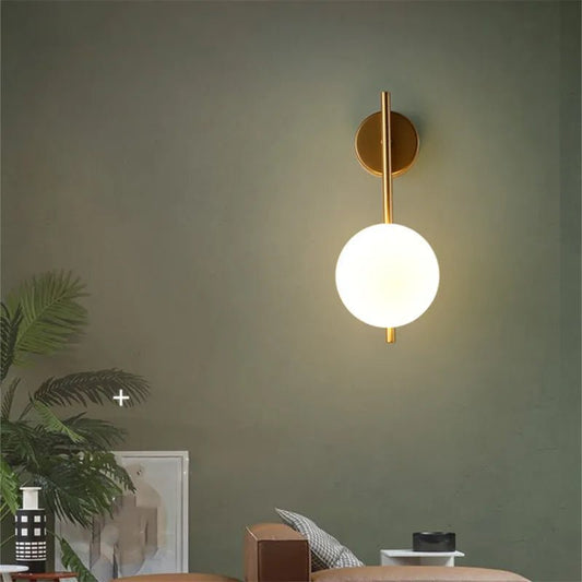 Gold Globe Wall Lamp - Luxury Bedroom Living Room Light Fixture | Luxury Home Accessories | Heulog Glow