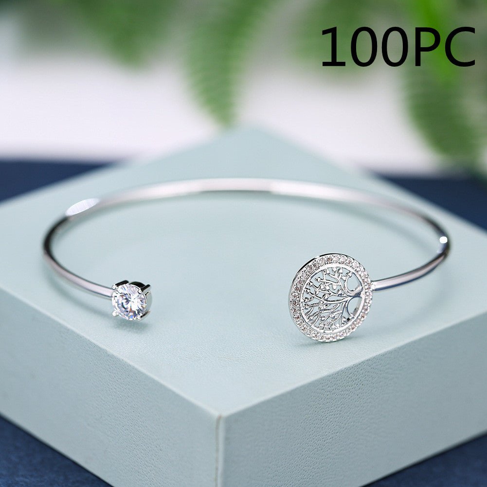 Gold Hope Tree White Diamond Bracelet Women Elegant Retro Style Jewelry | Luxury Home Accessories | Heulog Glow