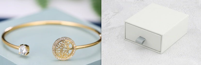 Gold Hope Tree White Diamond Bracelet Women Elegant Retro Style Jewelry | Luxury Home Accessories | Heulog Glow