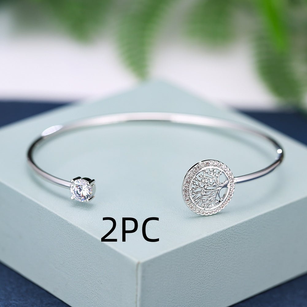 Gold Hope Tree White Diamond Bracelet Women Elegant Retro Style Jewelry | Luxury Home Accessories | Heulog Glow