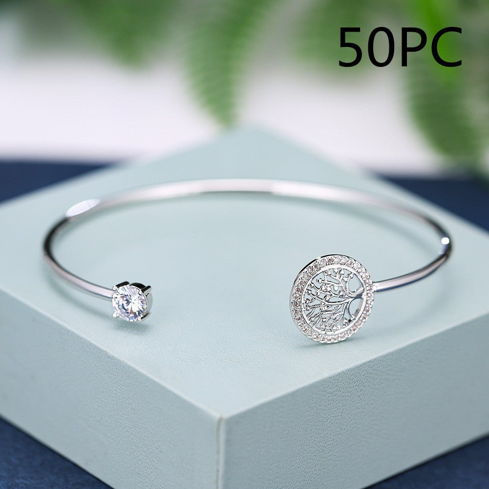 Gold Hope Tree White Diamond Bracelet Women Elegant Retro Style Jewelry | Luxury Home Accessories | Heulog Glow