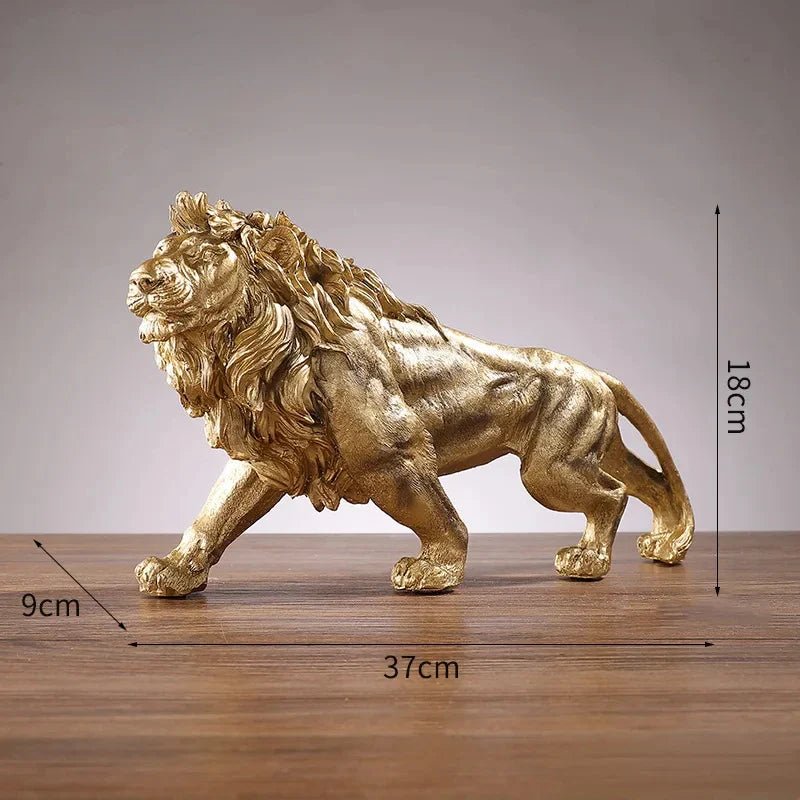 Golden Lion King Resin Ornament | Luxury Home Accessories | Heulog Glow