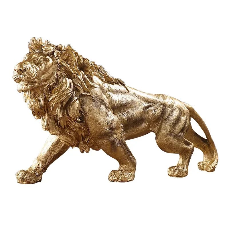 Golden Lion King Resin Ornament | Luxury Home Accessories | Heulog Glow