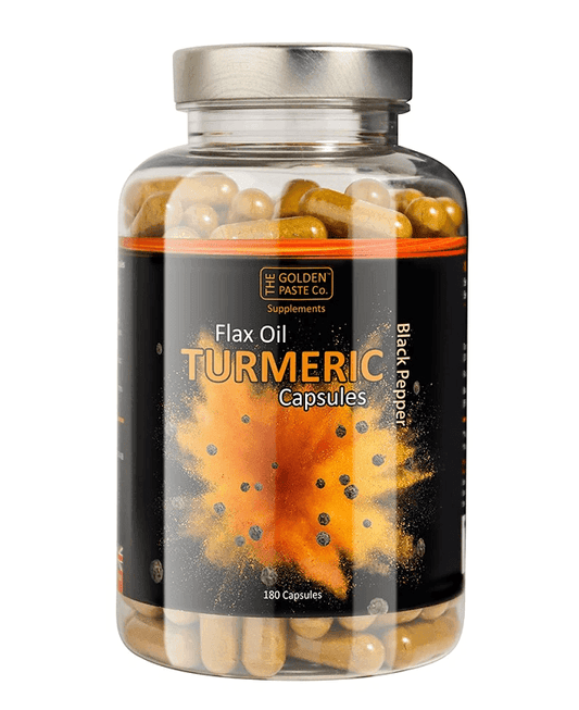 Golden Paste Flax Oil Turmeric 180 Caps | Luxury Home Accessories | Heulog Glow